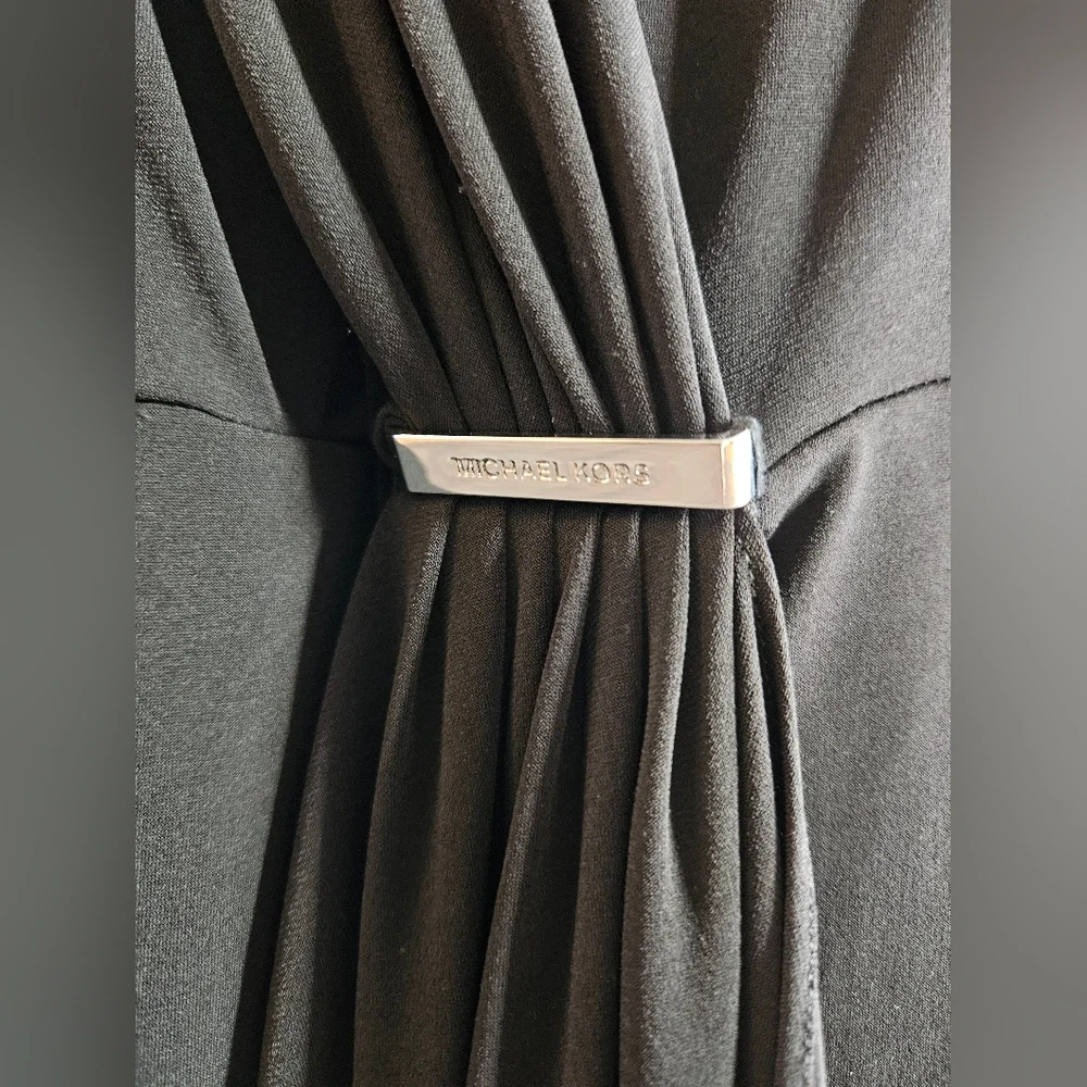 Michael Kors Black Stretchy Wrap Dress – Size L - Picture 4 of 7